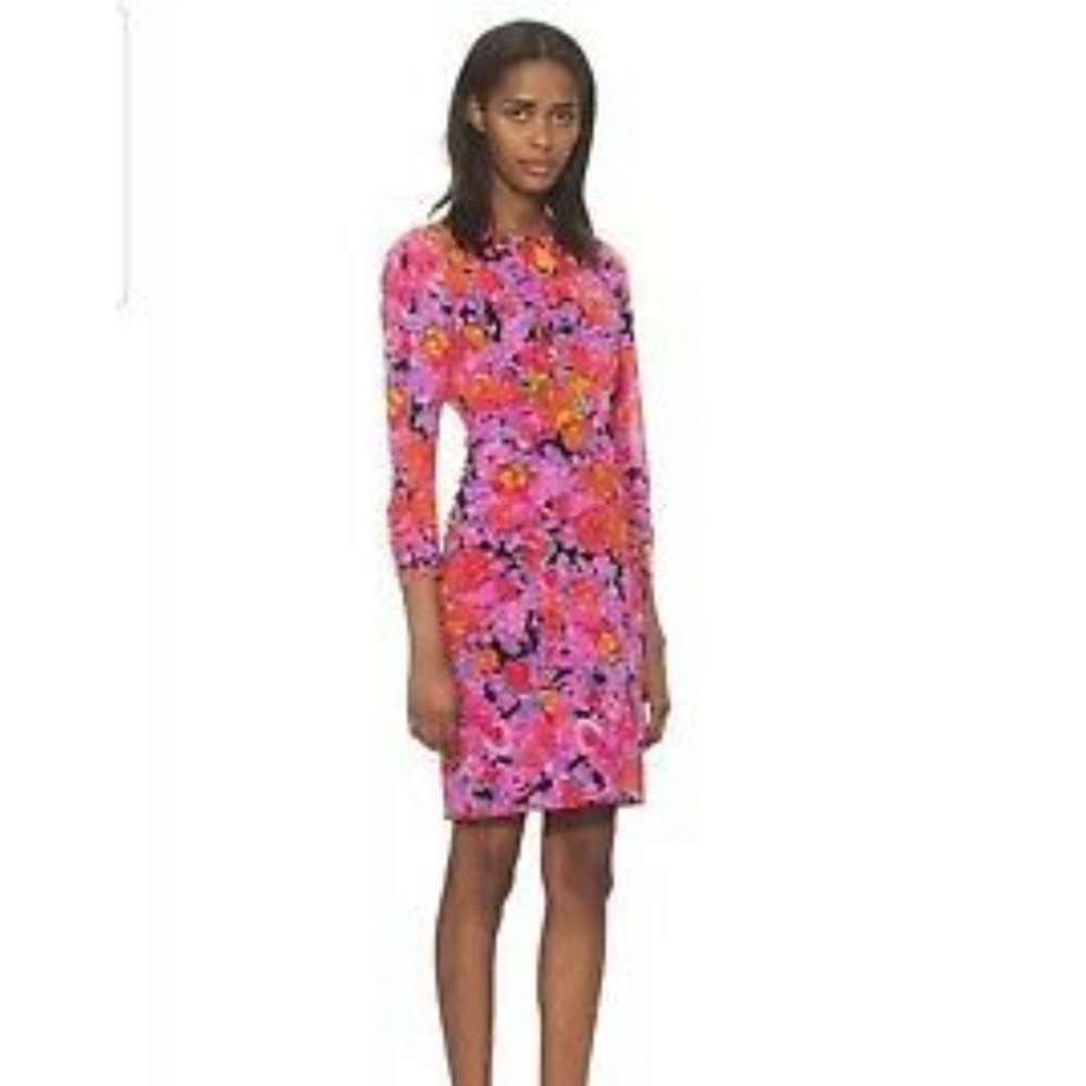 Whistles body con pink-orange dress